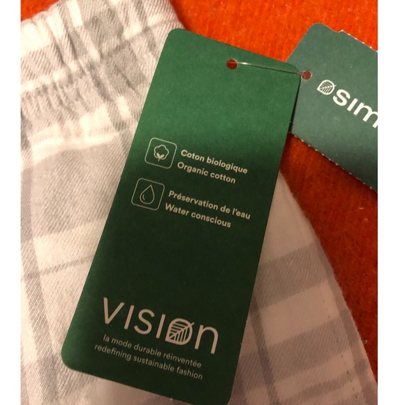 Light gray lounge cottage cabin style plaid check pants NWT - Picture 4 of 8